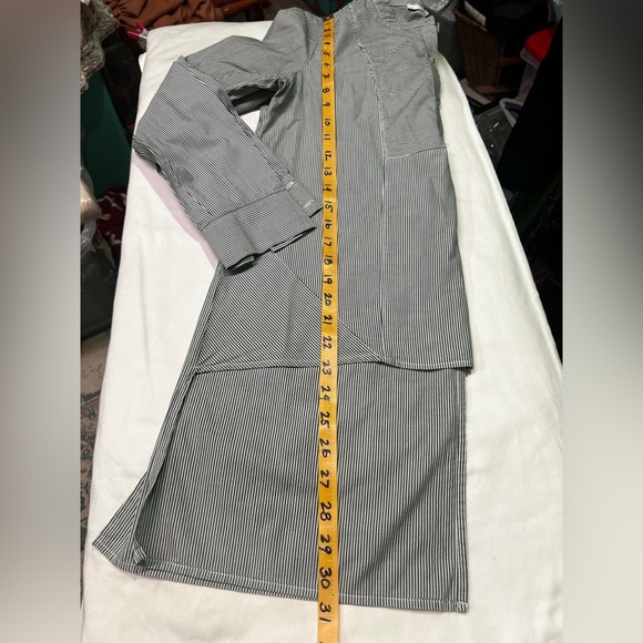 RO & DE Gray and‎ white micro striped tab collar top size XS. - Picture 11 of 11